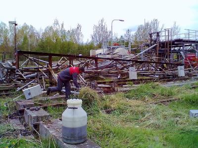 Demontáž veškerých technologických mostů - Plzeňský skart